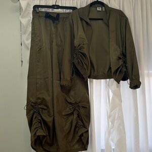Satin Adidas set Jacket medium pants small